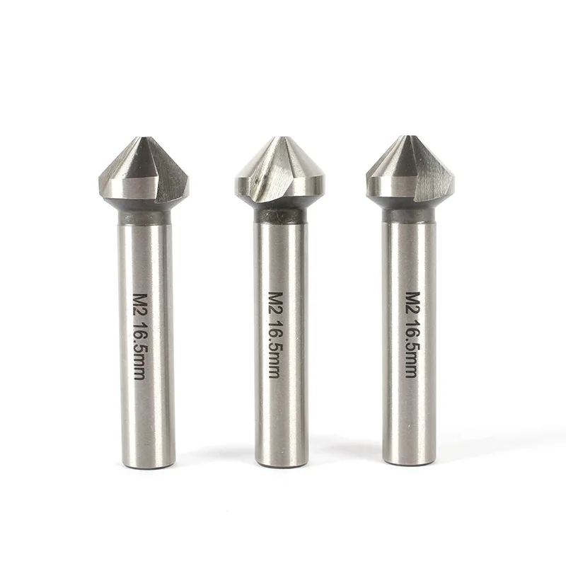DIN335 Type C 3 Cutting Grooves 90 Degree Counter Angle HSS Chamfer Countersink Drill Bit For Chamfering and Burring