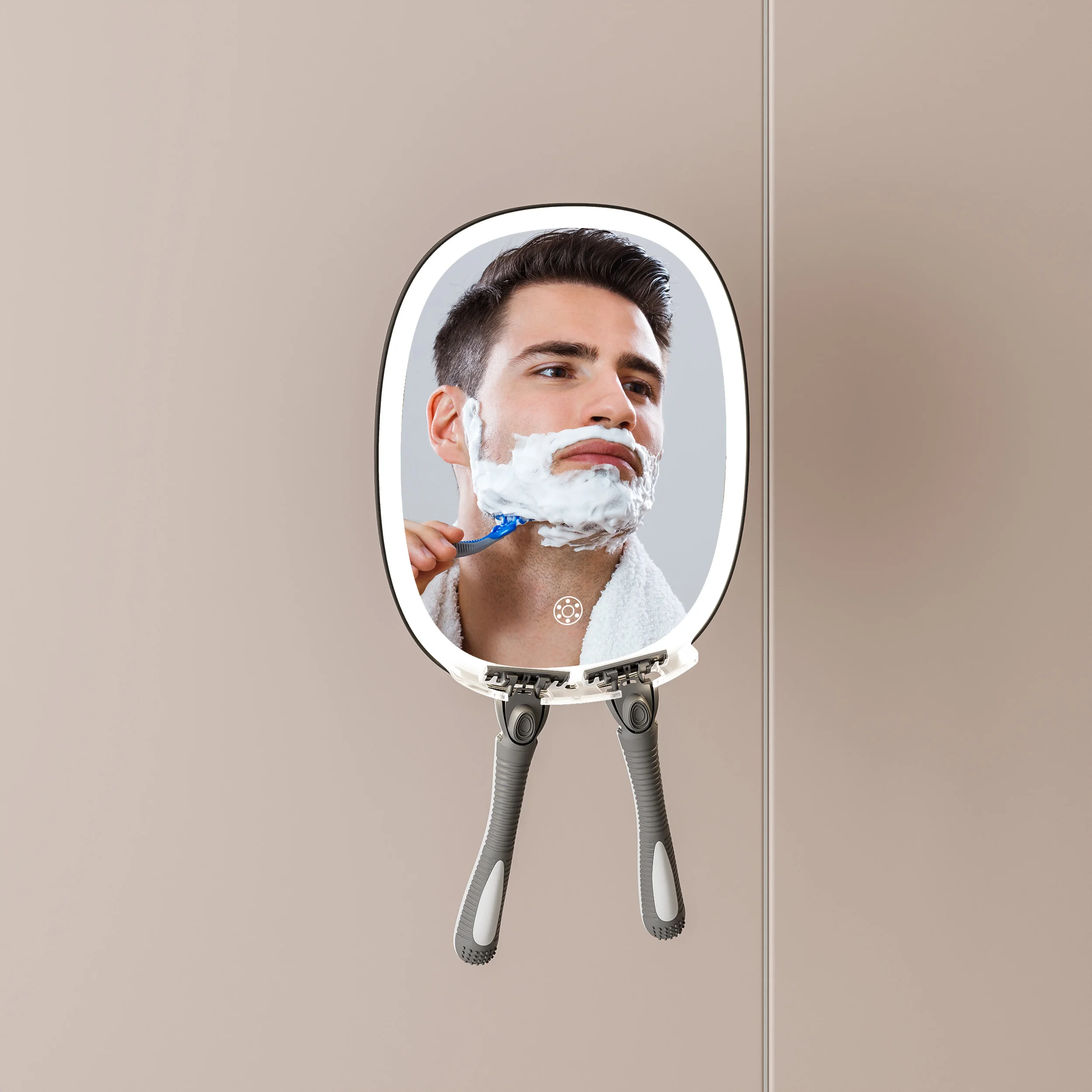 Brightness Adjustment For Shaving And Makeup With Led Light Shatterproof Anti Fog Fogless Bathroom Shower Mirror With Light