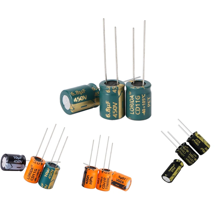 Lorida Factory Price 400V 450V 120UF 18*30Mm Aluminum 200Uf 400V 22000Uf 80V Electrolytic Capacitor