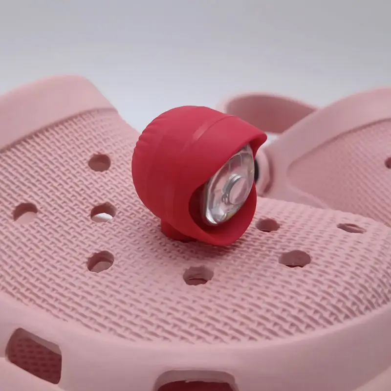 plastic outdoor lighting clog accessories hiking camping warning clog light  Led Shoe Light Hole HeadLight shoes charm headlight