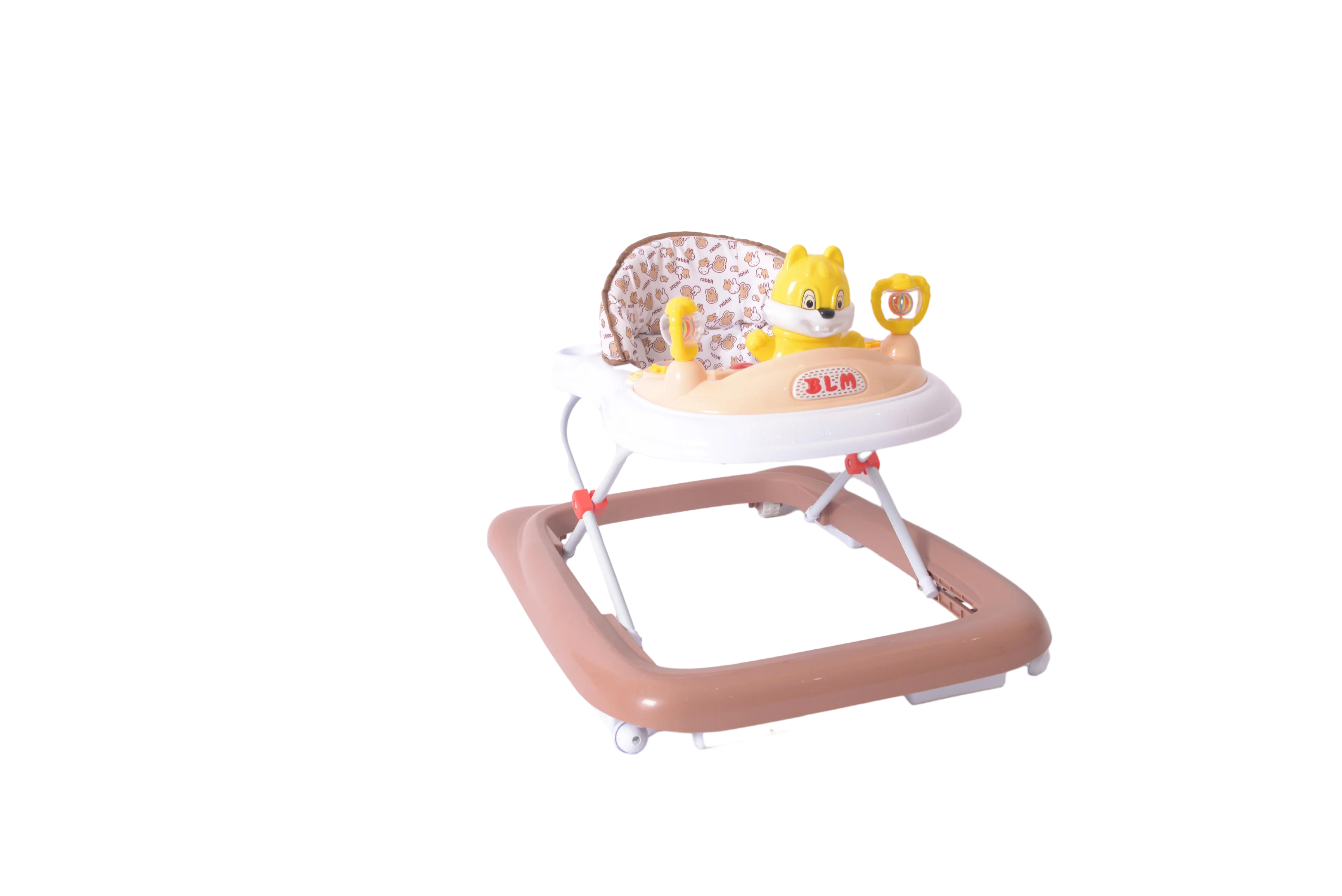 Baby Walker Stroller Multifunctional Cute Animals With Music Swivel Wheels And Seat Baby Walker