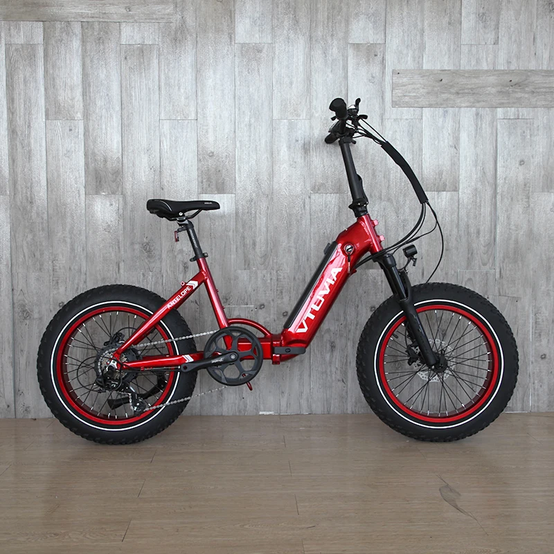 VTUVIA US EU stock 250w ebike 750 watt fat tire 20 inch folding electric bike e bike fat bike from china manufacturer