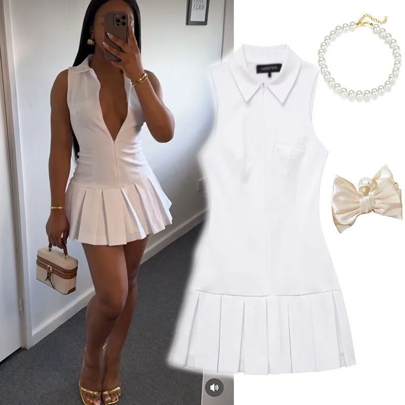 2024 summer boutique XS women clothing elegant white strapless women bodycon dress