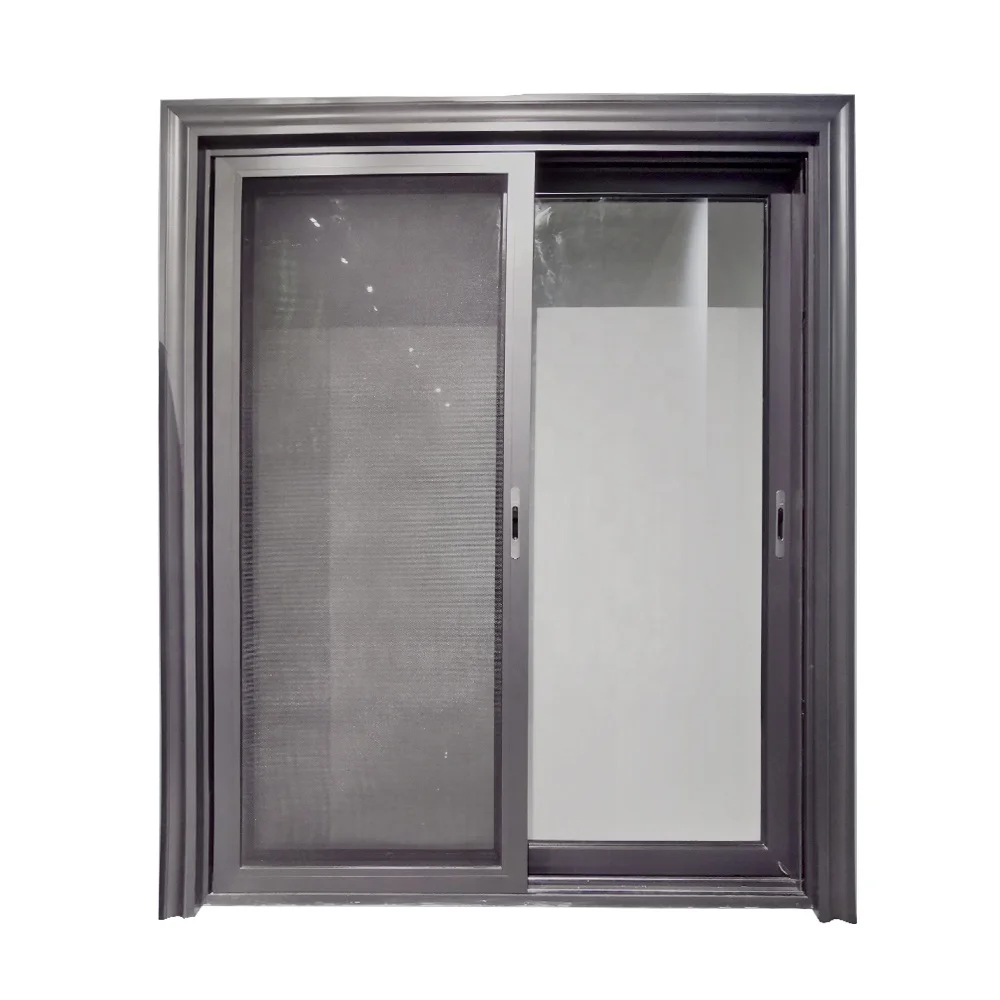 WANJIA hotel Double glazing sliding doors with screen mesh glass Sliding accordion doors aluminium sliding door