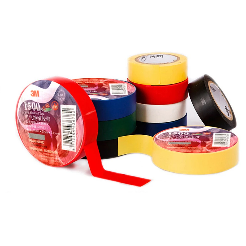 3 м 1500 ПВХ виниловая изоляционная электроизоляционная лента для ремонта Проводов Черный