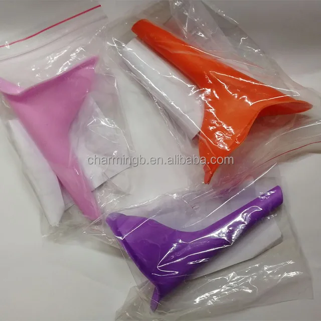 Silicone Portable Women Camping Urine Device Funnel Urinal Female Travel Urination Toilet Women Stand Up & Pee Soft