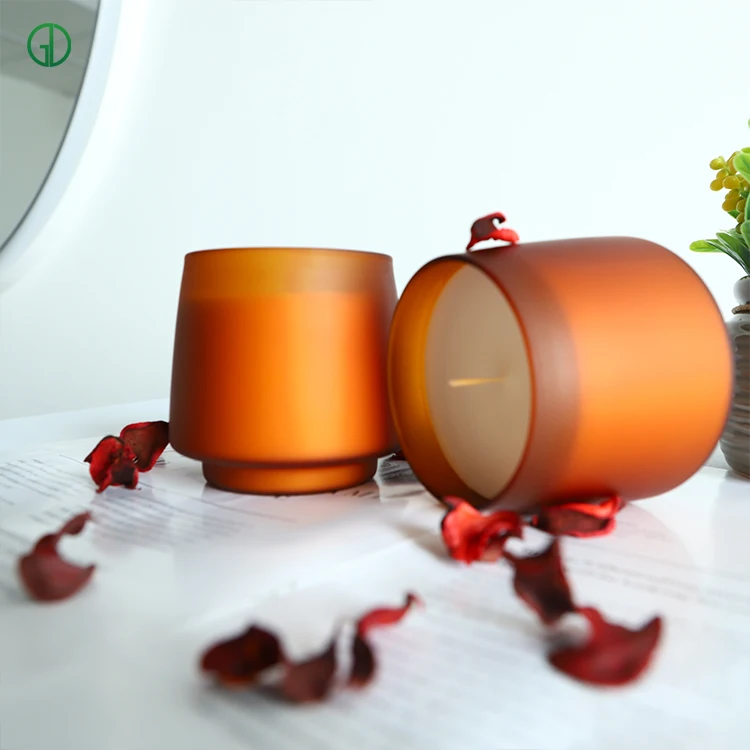 Unique Design Excellent Material Borosilicate Glass Candle Holder Decoration Candlestick Glass Candle Jar