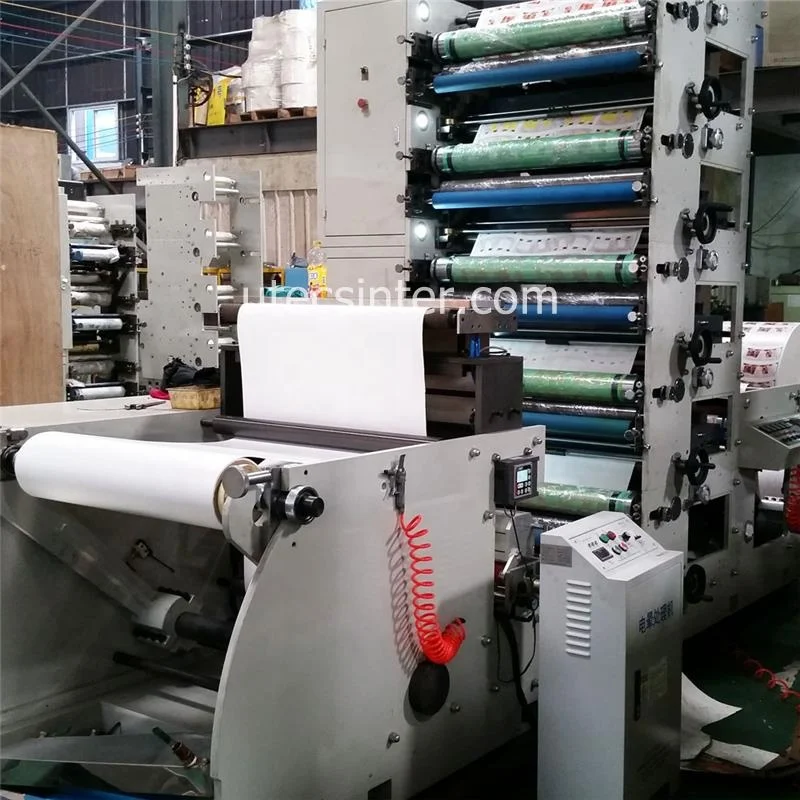 UTR 650 Fully Automatic 4 6 Color Paper Cup Fan Flexo Printer, PE coated cardboard sleeve Blank flexographic printing machine