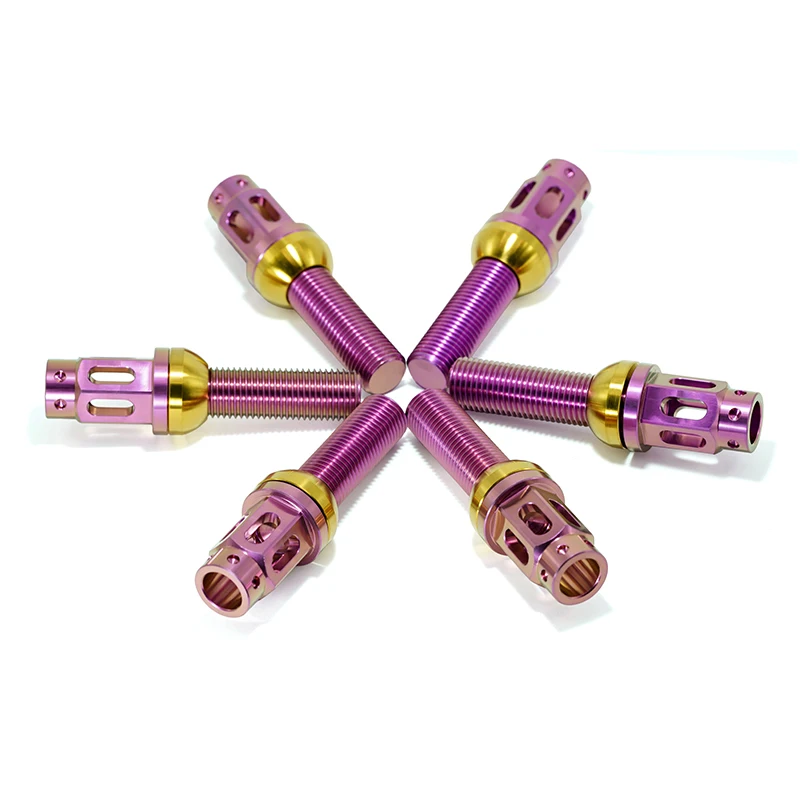 Custom 20pcs/set M12*1.25/m14*1.5 Car Hollow Coloured Gr5 Titanium Hub Wheel Bolt For Bmw/mercedes Benz