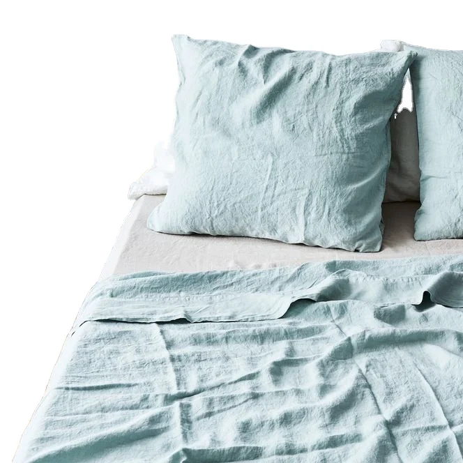 French linen bed set wholesale stone washed vintage look cozy customized 100 French linen bed sheet