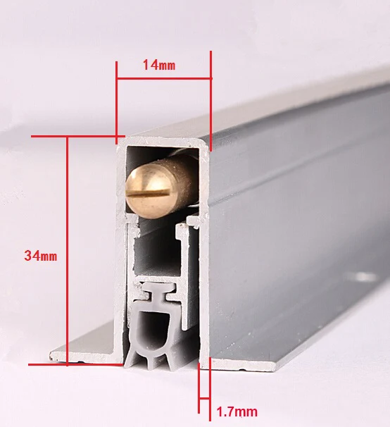 Fireproof Heavy Duty Surface Mounted Aluminum Automatic Door Bottom Drop Seal Strip
