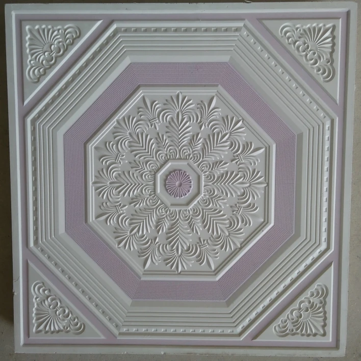 60*60 High Quality grg colorful plaster ceiling tiles design fiber gypsum ceiling