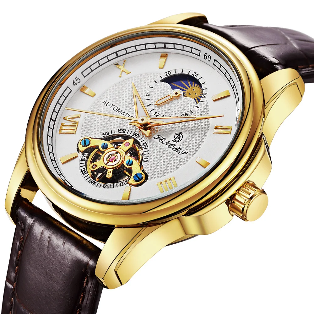  Luxury Men Watches Fashion Design Stainless Steel band mechanical Wristwatch Sport Waterproof men watch