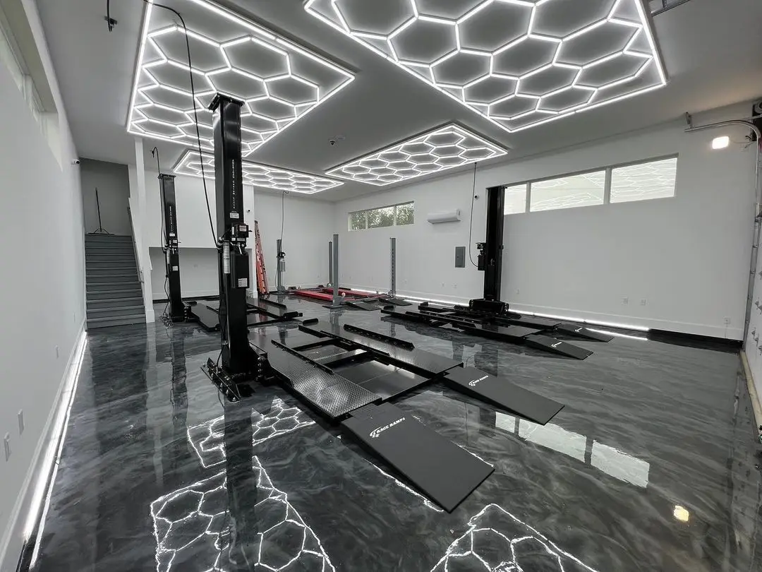 Arlott Retail Barber LED Ceiling Lighting 110V/220V Honeycomb Car Wash Lights AC Office Auto Detailing Shop Garage Workshop