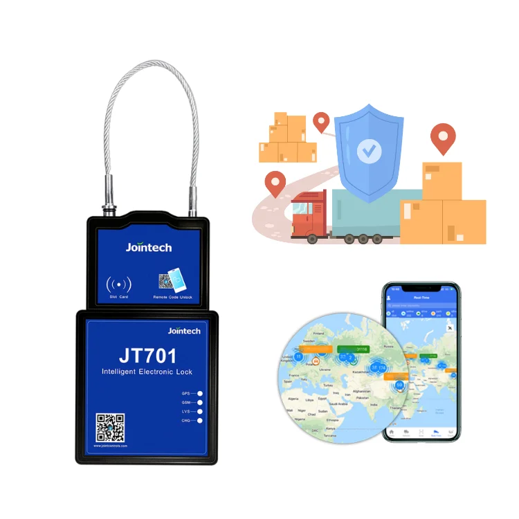 JT701 GPS Seal Lock Tracker Jointech GPS Lock for Container Real-time Tracking Remote Control Tamper Alert GPS Lock Tracker