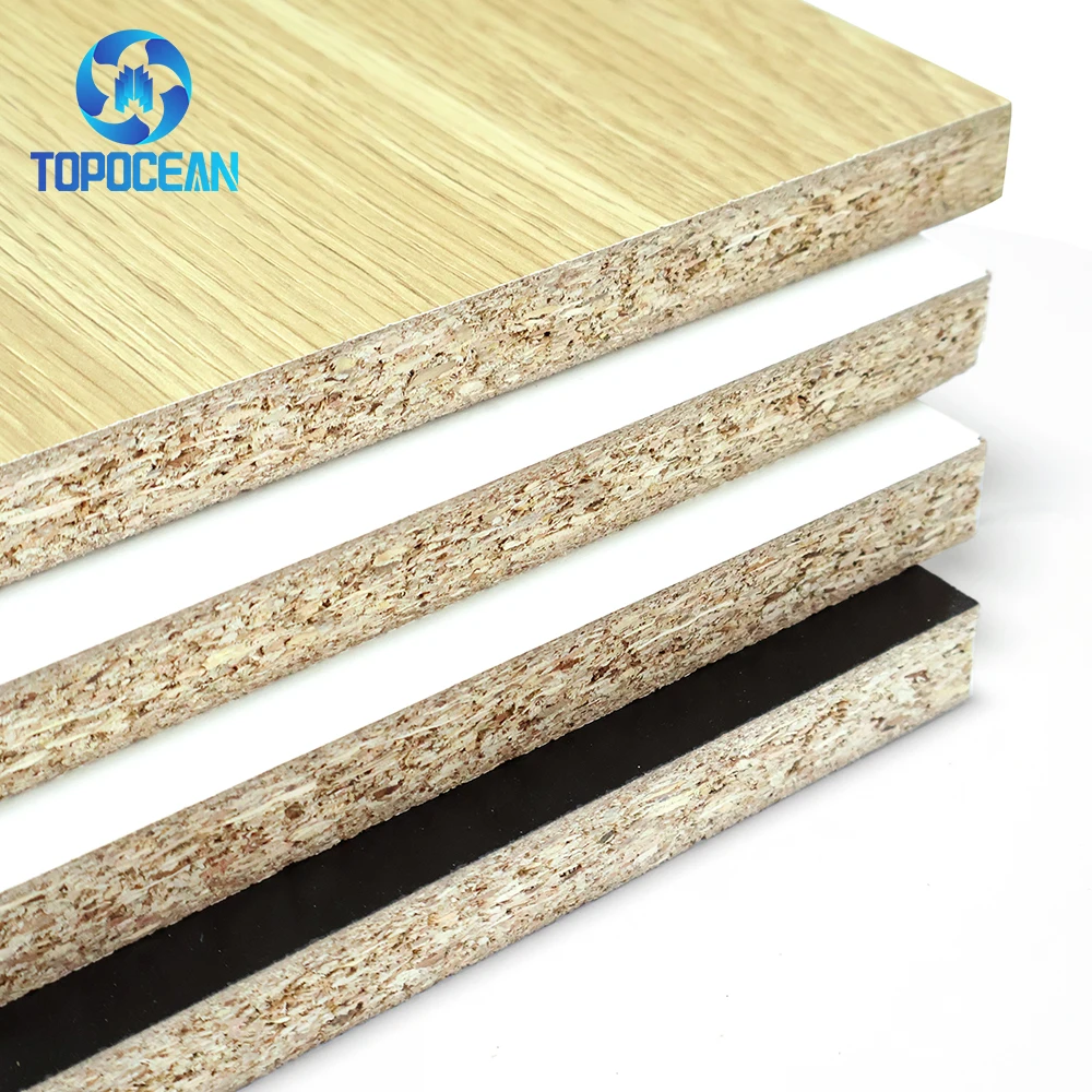 TOPOCEAN Not Easy To Deform 2100*2850 18mm White Laminate Chipboard Water Proof MFC Board Sheet For Furniture