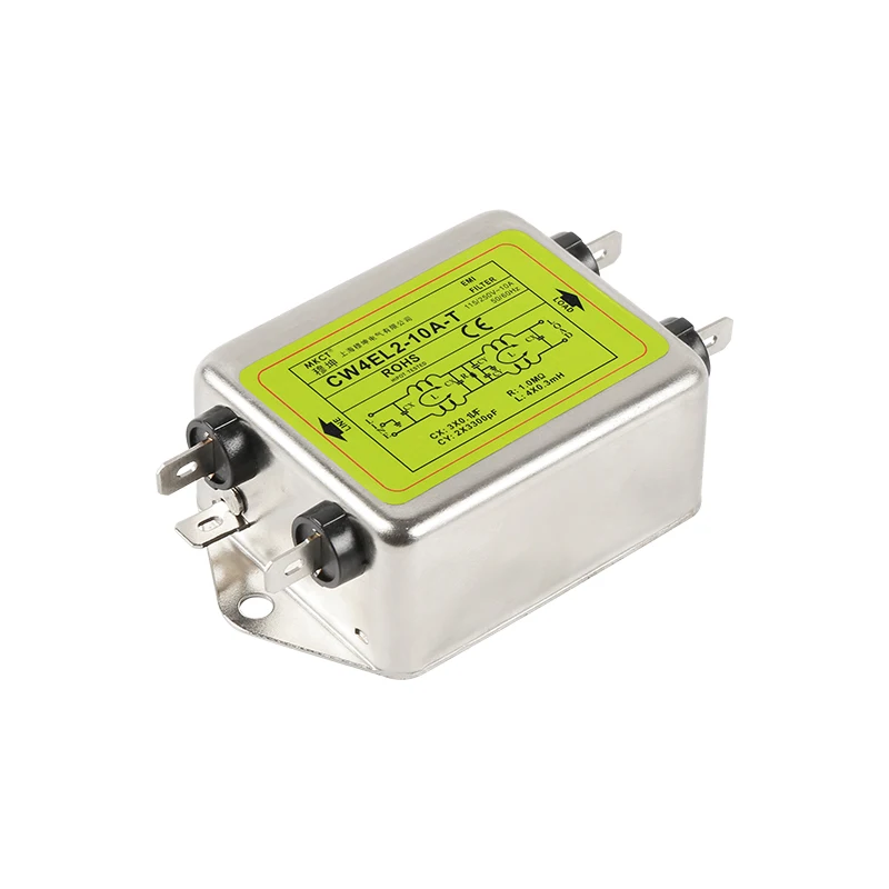 Insert Connection Single-Phase 220V EMI Filter Enhanced Bipolar 2 Pins CW4EL2-3A/6A/10A/20A/30A-T Power Filter
