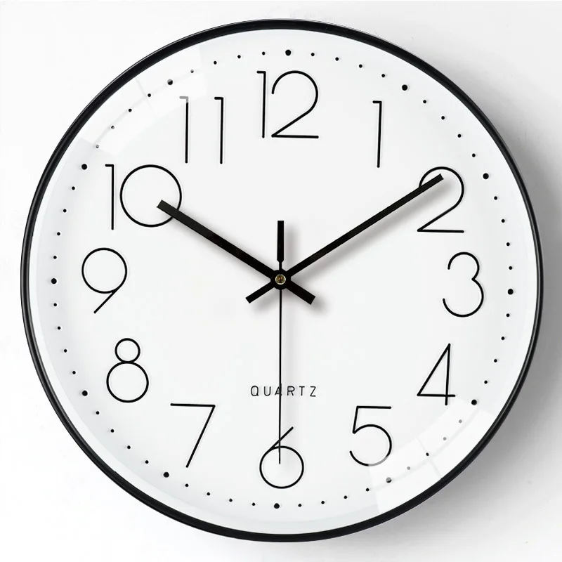 12 inch 30cm wall clock living room home mute decorative wall clock wall free punch clock