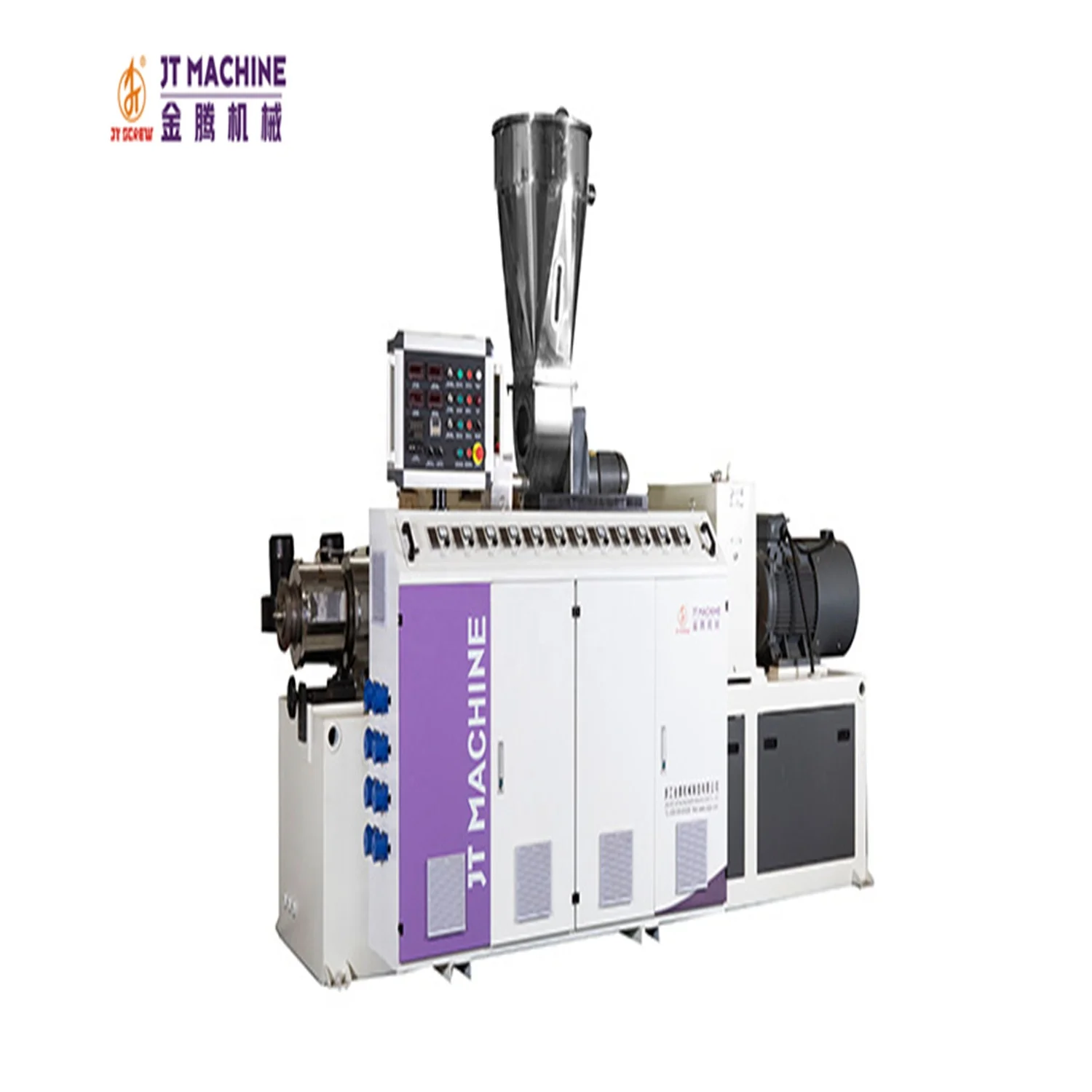 
SJSZ series conical twin screw extruder / 65/132 conical twin screw extruder for PVC pipe, sheet, profile, wpc 