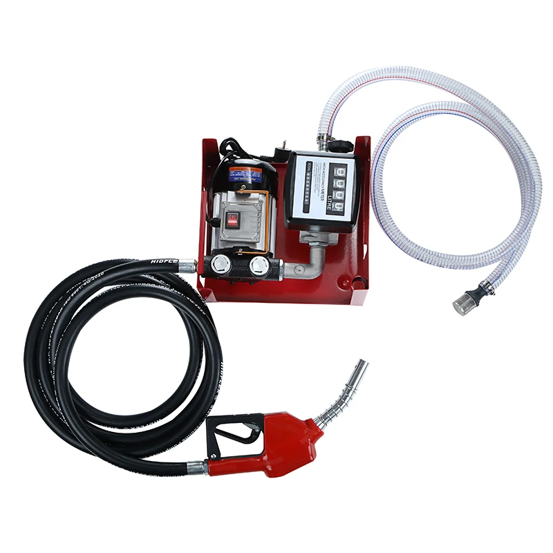220V Electric Transfer Self Priming Fuel Management Pump with Flow Meter for Diesel Fuel Electric Transfer Pump  Oil Transfer