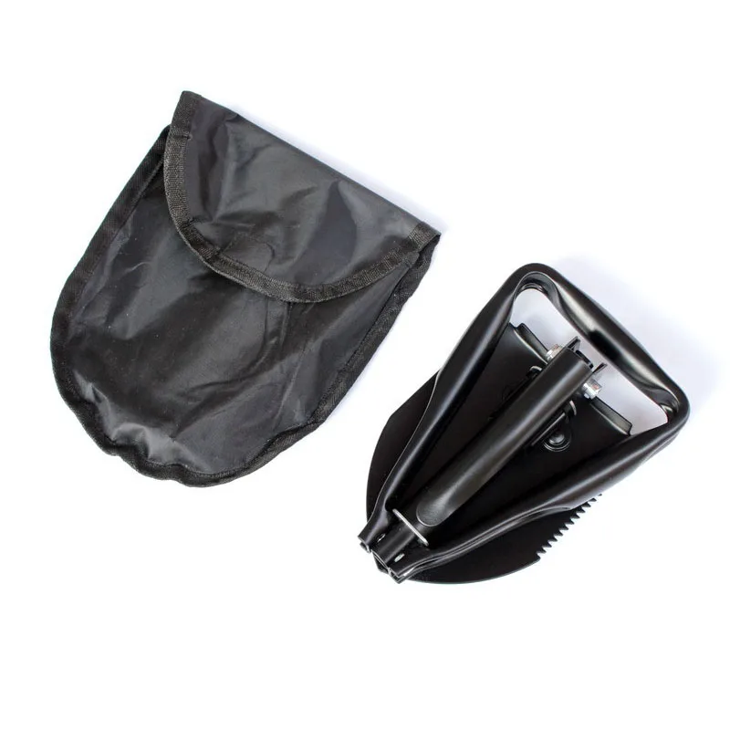 Backpacking Folding Shovel Carbon Steel Foldable Survival Spade with Carry Case