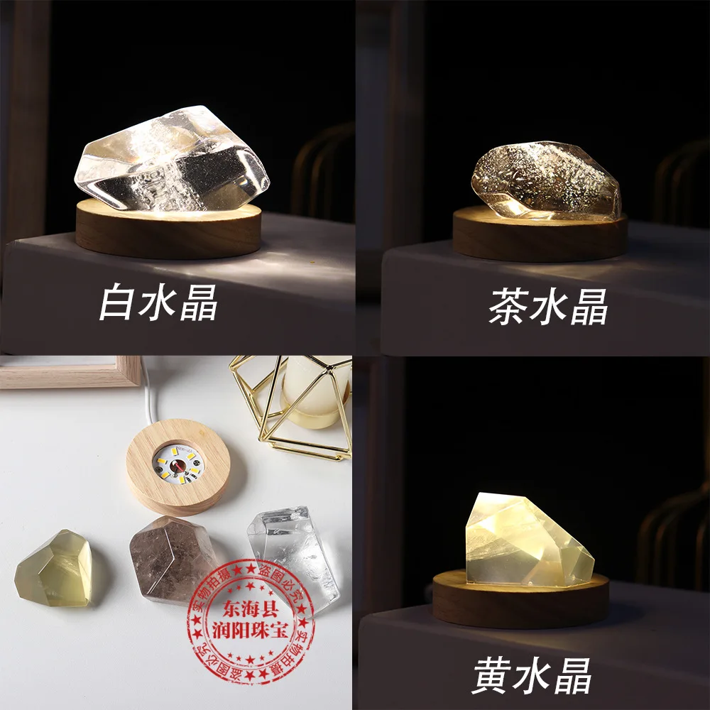 Оптовая продажа Кристальные поделки полигедрическая кварцевая хрустальная лампа