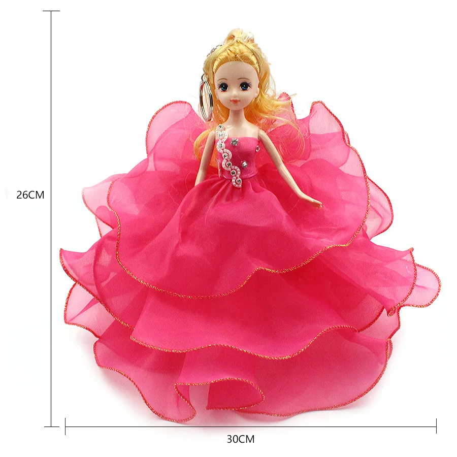 New 26cm wedding dress skirt doll key chain pendant small gift