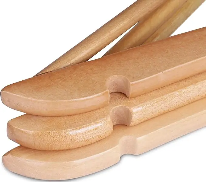 Wholesale Customizable 30 Pack Wooden Hangers for Clothes Coat Hangers , Hangers Set Pack for Coat Suit Pants Skirts