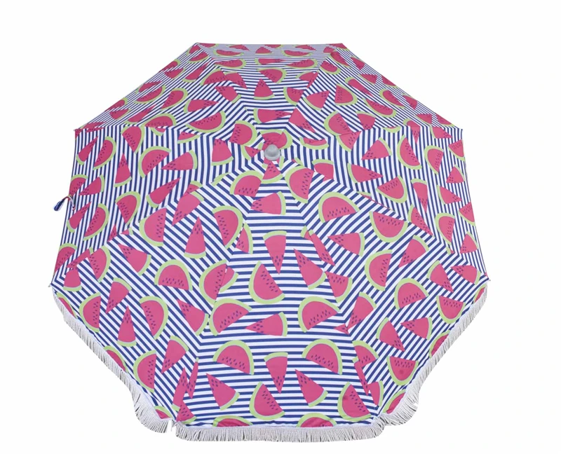 New printed 1.8m dia.tassel patio umbrella outdoor garden beach umbrellas