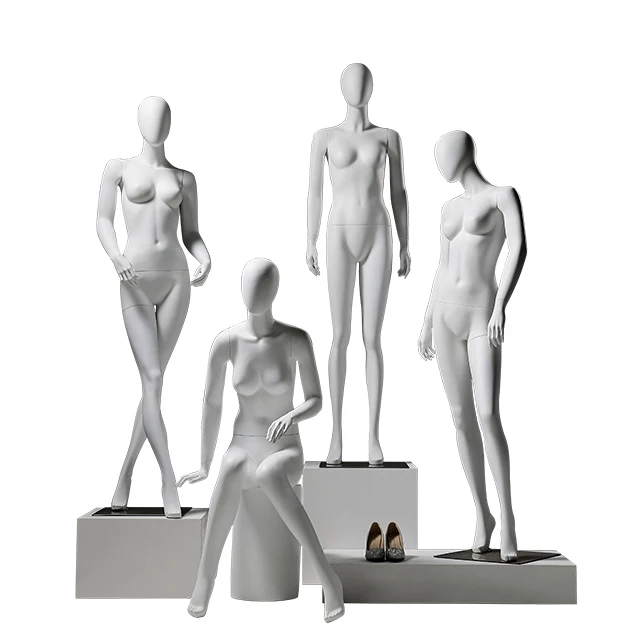Boutique Garment Shop Woman Mannequin Clothing Store Half Body fiberglass female Mannequin With Base And Wheels