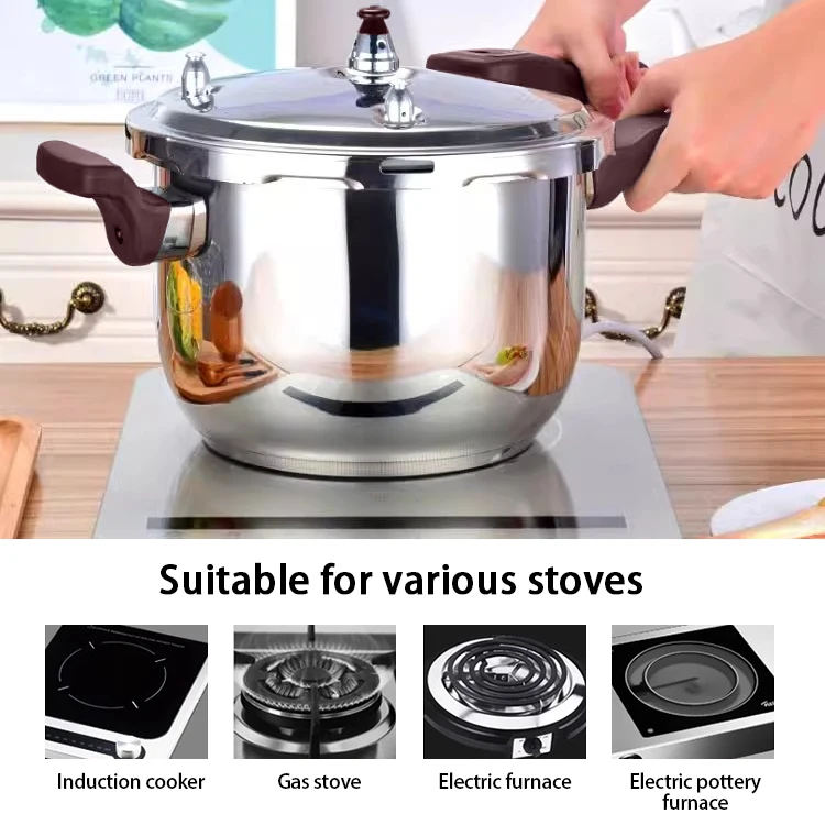 Custom Multi Function Cookware Gas Stove Induction Cooking Pot Stainless Steel Pressure Cooker With Steamers