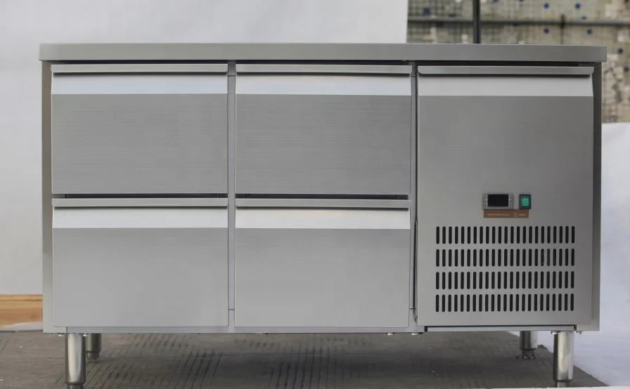 Worktop Freezer Working Table Fridge Workbench Refrigerator Equipment Milk Tea Shop Commercial Under Refrigerated Work Bench