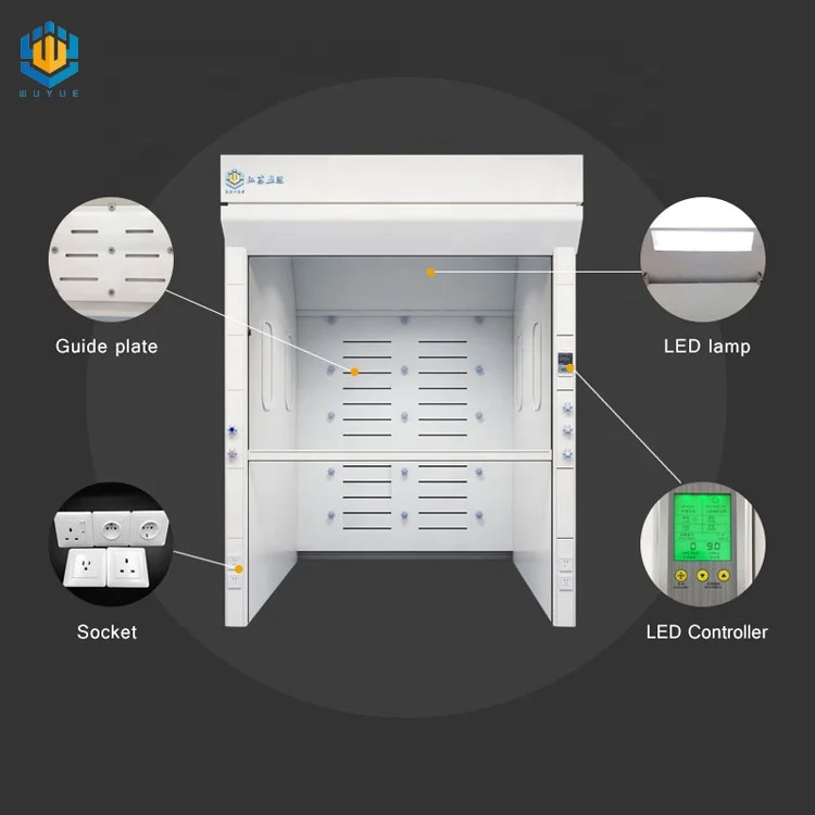 Chinese lab furniture fumehood acid resistant walk in fume hood