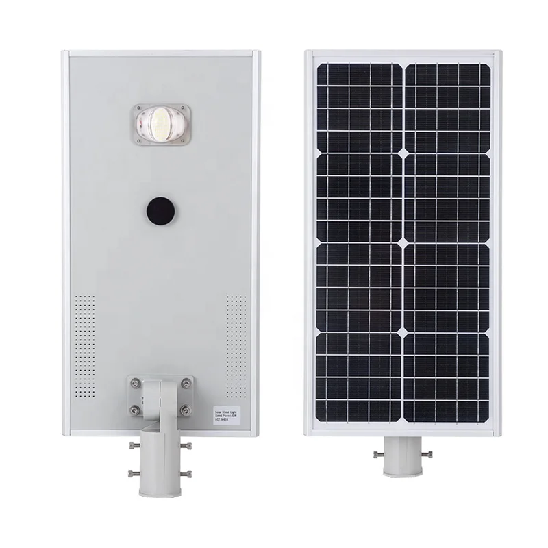 Direction adjustable aluminum 40w integrated solar led street light with pole 6m