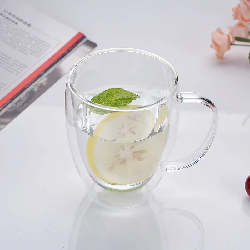 80 ml 250 ml 350 ml 450 ml 650 ml Double wall borosilicate crystal rose shape cappuccino Espresso coffee glass cup