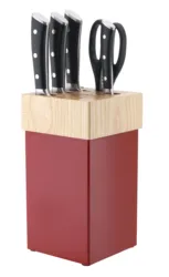 Роскошные кухонные ножи из нержавеющей стали 6 шт. набор деревянных блоков