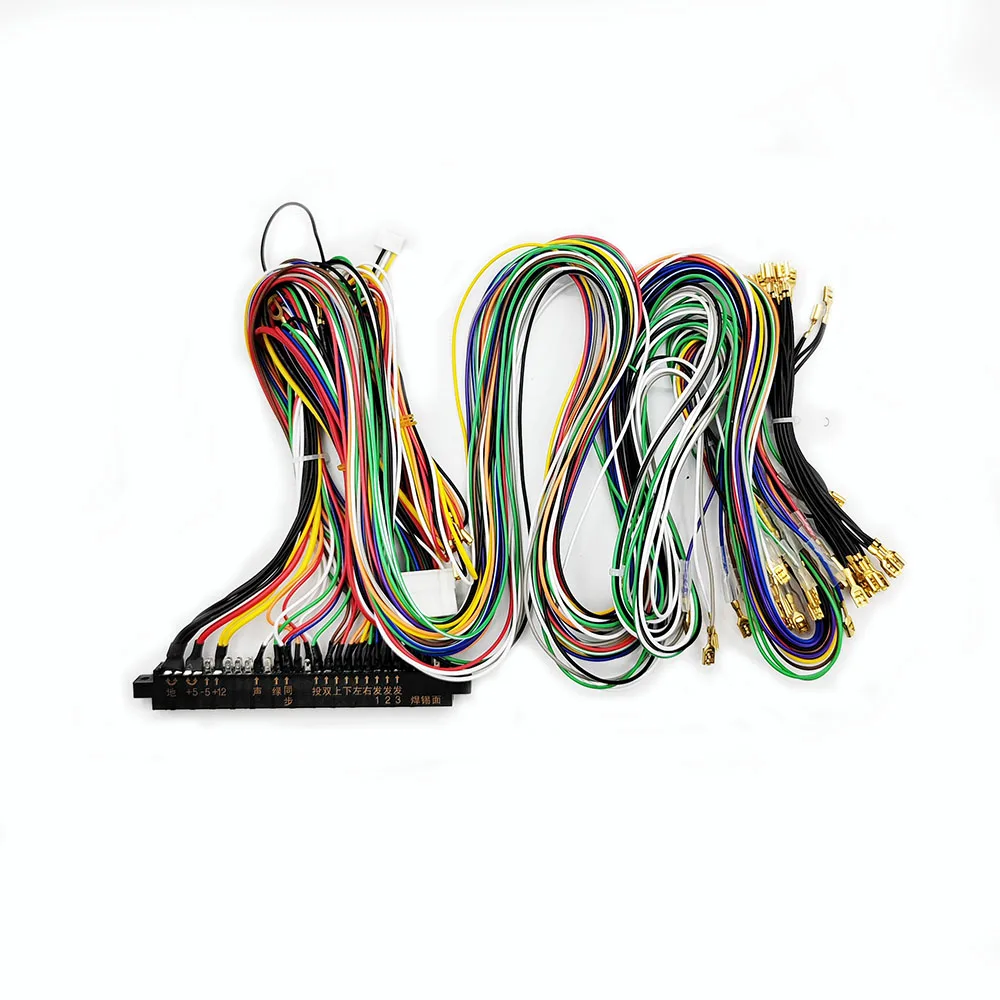 Arcade game machine accessory jamma wire harness 28pin PCB connector wiring harness with 6 button wires