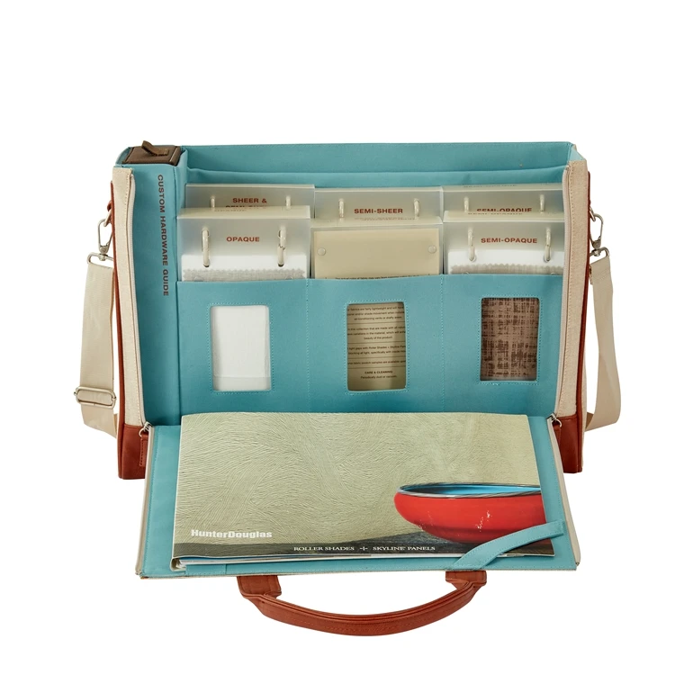 
Design Rollder Curtain/Carpet/Wallpaper Hardcover Sample Catalogue Swatch Bag Fabric Sample Bag 