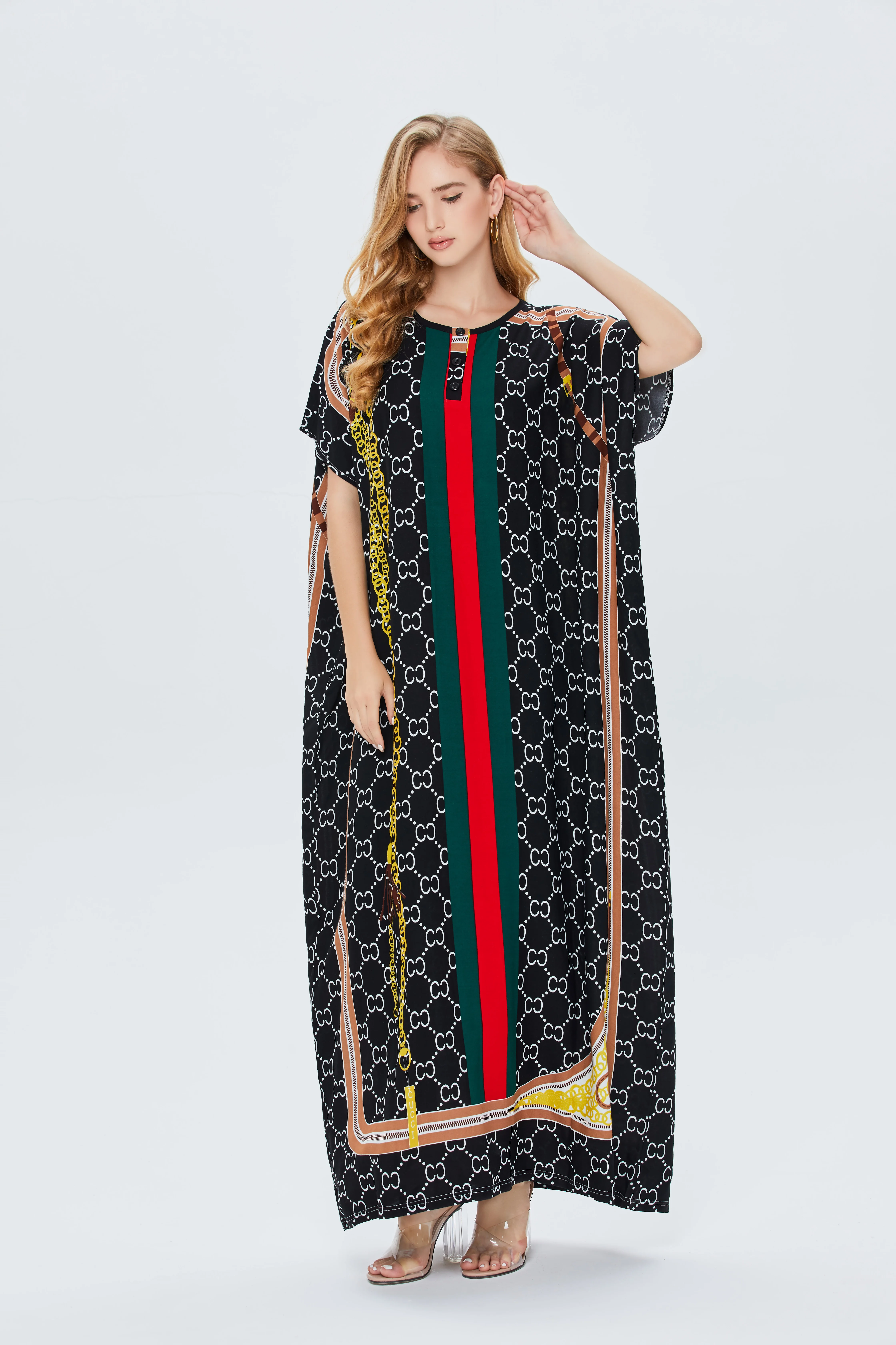 FREE SAMPLE Summer Dress Rayon Fabric Women designer luxury brand Kaftan Muslim Womens Maxi Dresses