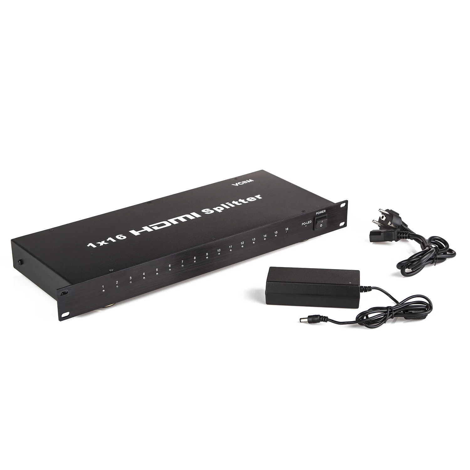 VCOM 4Kx2K 3D 1 Input 16 Output HDMI 1x16 Video Switcher Support 1080P HDMI 1 In 16 Out HDMI Splitter With Remote Control