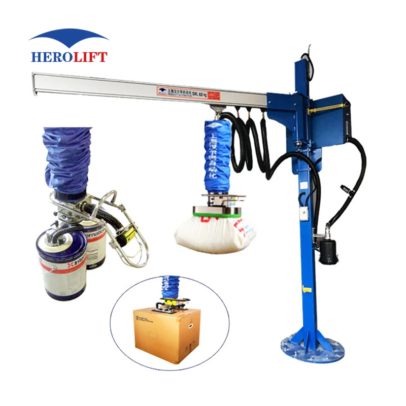 Direct Factory sale Vacuum suction cup lifting lifter for carry 20kg box with jib cranes system