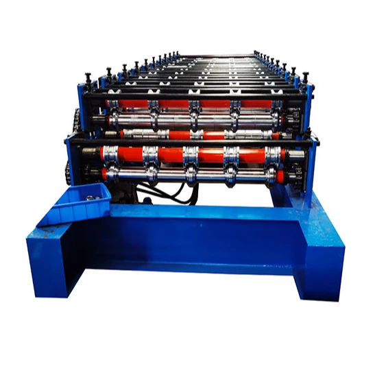 Metal steel corrugated double deck roof sheet forming machine sheet roof roll forming machine