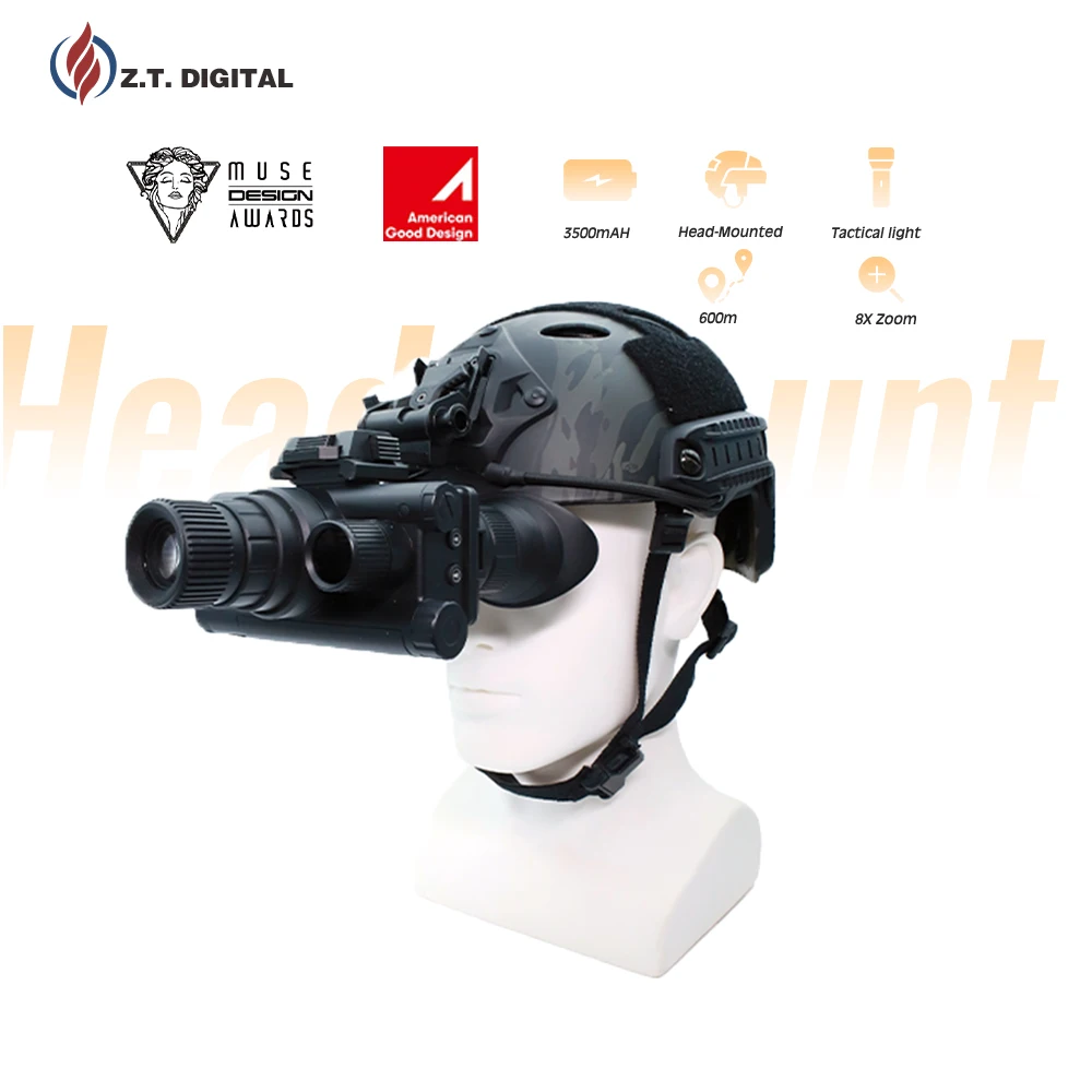Rechargeable Night Vision Goggles Head Mounted Long Time Standby Suitable for Hunting Reconnaissance Security Surveillance