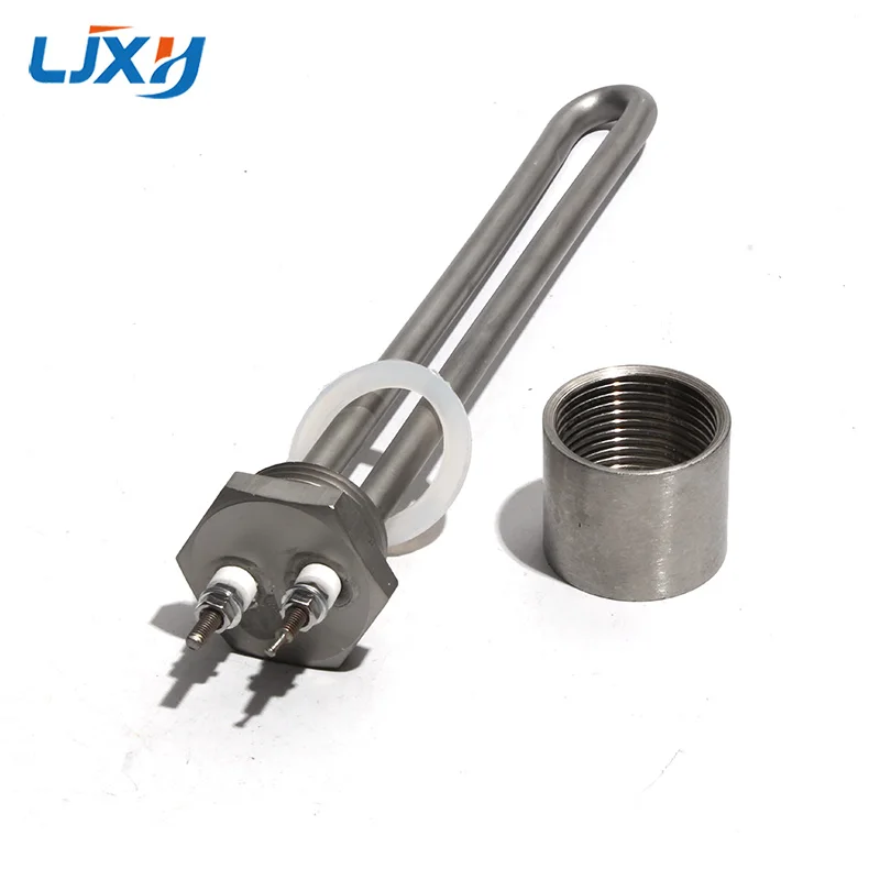 LJXH DN25 1inch BSP/NPT Thread Heating Element Water Ten 12V/24V/48 volt  with Internal Nut 304SS Heater Tube