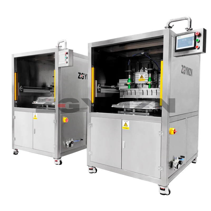 Ultrasonic Round Cake Cutter 600x400 Cubes Chocolate Cutting Machine