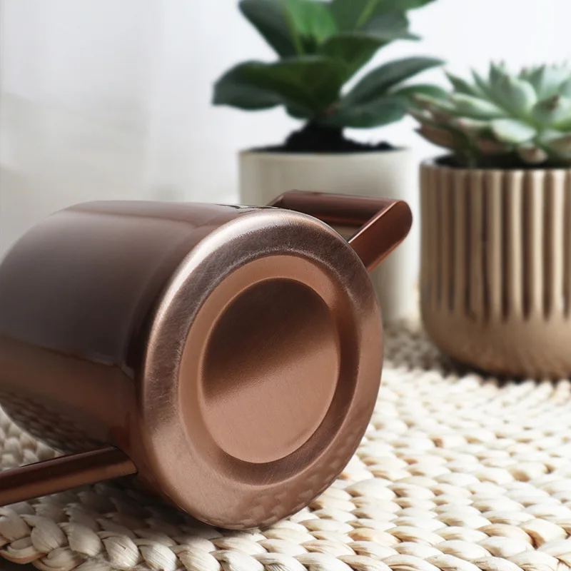 High quality indoor outdoor garden children small watering kettle 300ml black Long Spout stainless steel Watering Can