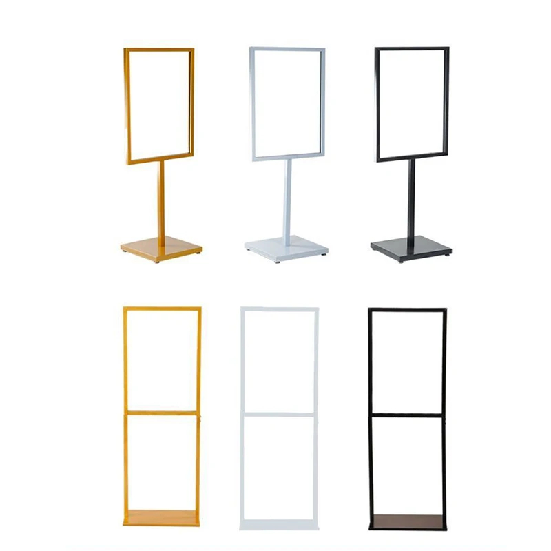 Aluminum Frame Menu Board floor stand sign retail metal frame display indoor billboard advertising equipment Poster Snap Frame