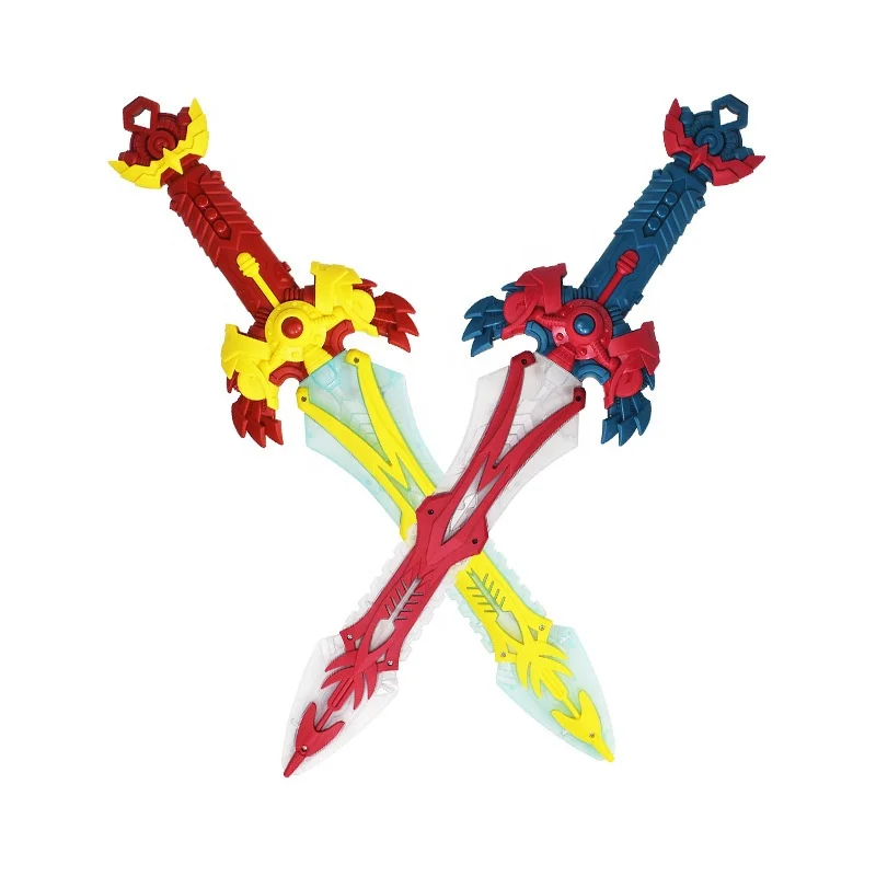 Most Popular new arrival music light plastic sword toys Children Luminous Sword Kids Rotating Light up Sword Toys
