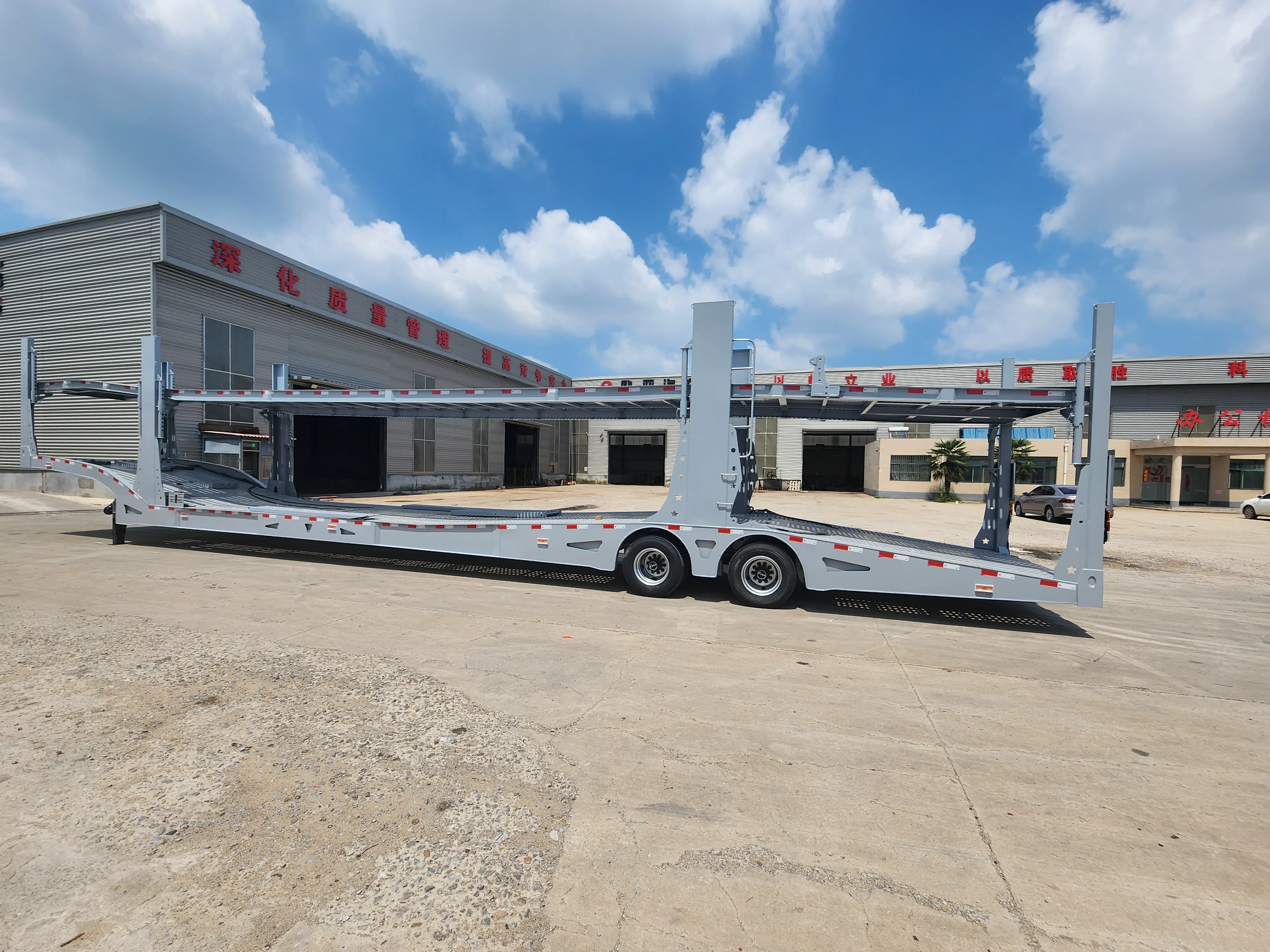 Customized Available 2 Axles Double Floor Car Carriage Semi Trailer For 6 8 10 Cars Suvs Transportation