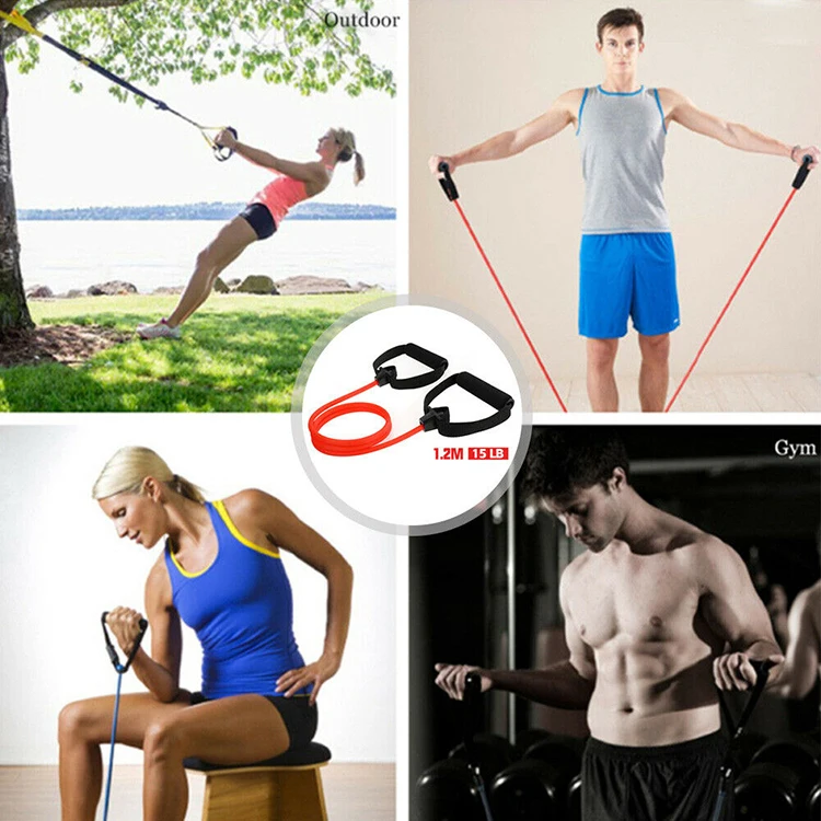 Fitness Exercise Cords Elastic Yoga Training Pull Rope Stretch Resistance Bands